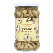 g'woon gesneden champignons